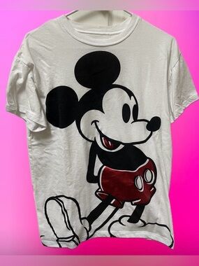 Disney Mickey Mouse Graphic Tee White Classic Mickey - Unisex